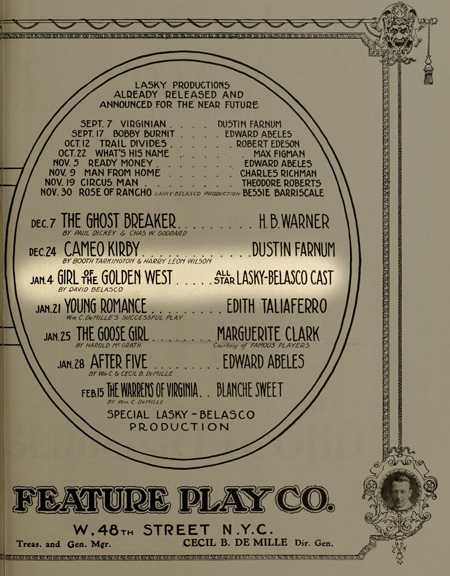 No mention of the director or cast, just the film's stage pedigree.