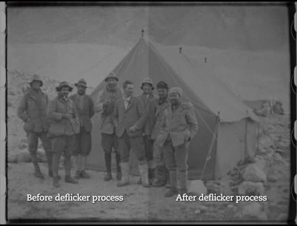 Restoration work demonstrated.