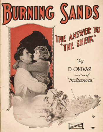 Marketing material for Burning Sands featured Miss Hawley prominently. Here is the tie-in sheet music.