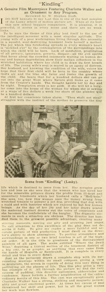 Praise for DeMille's direction and lighting.