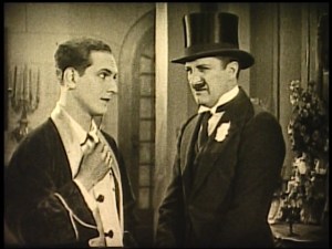 It's easy to tell that uncle is the villain; the mustache gives it all away.