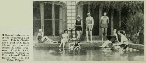 A young Mr. Pidgeon cavorts with the Hollywood crowd in 1926.