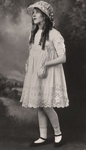 Mary Pickford actually played comparatively few child roles but...