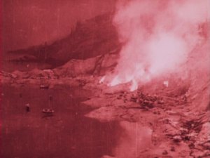 A mini mountain and toy boats but you get the idea.