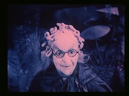 Hex grows pig tails on her head. Note the pink tint combined with the blue tone on the print.