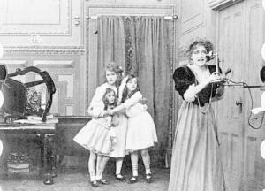 Mary Pickford plays one of the kids in peril.