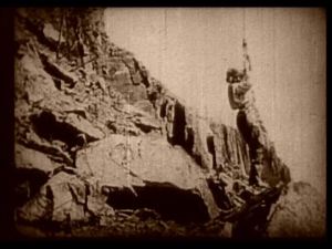 Pauline's precarious peril on a precipice. 