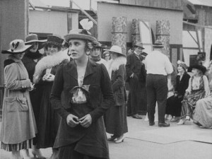 Edna Purviance in "Behind the Screen"