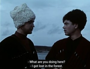 Olenin (left) and Lukashka (right) being commies, the commies!